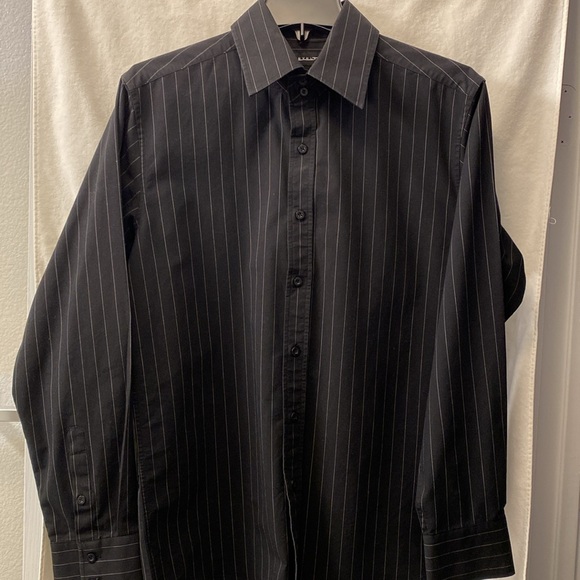 Level Ten Black Men’s Button-Down Striped Dress Shirt - Picture 11 of 15